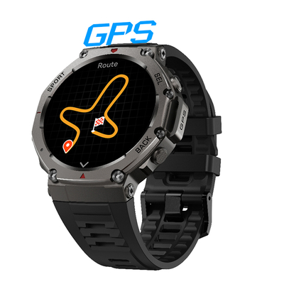 DM58 GPS Smart Watch for Men - 1.43" AMOLED Screen, 5ATM Waterproof