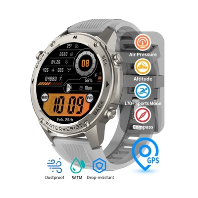 DM56 Smart Watch 1.43 Inch AMOLED GPS Barometer Compass 5ATM Waterproof