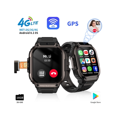 DM63 4G Android Smart Watch 2.13 Inch AMOLED IP68 Waterproof