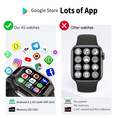 DM63 4G Android Smart Watch 2.13 Inch AMOLED IP68 Waterproof