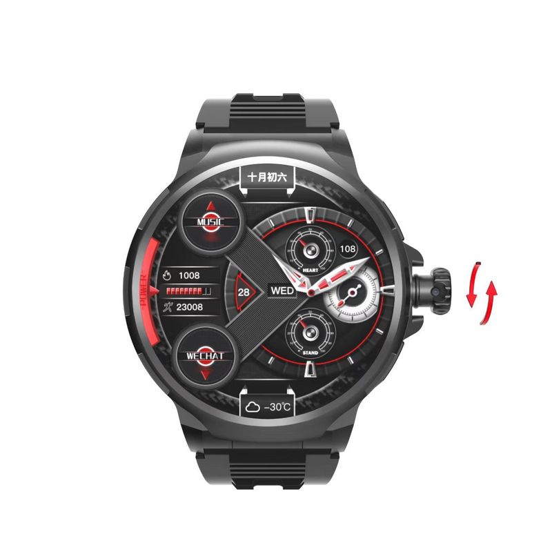 GT100 4G Smart Watch 1.85" Screen 1100mAh Battery Android 8.1