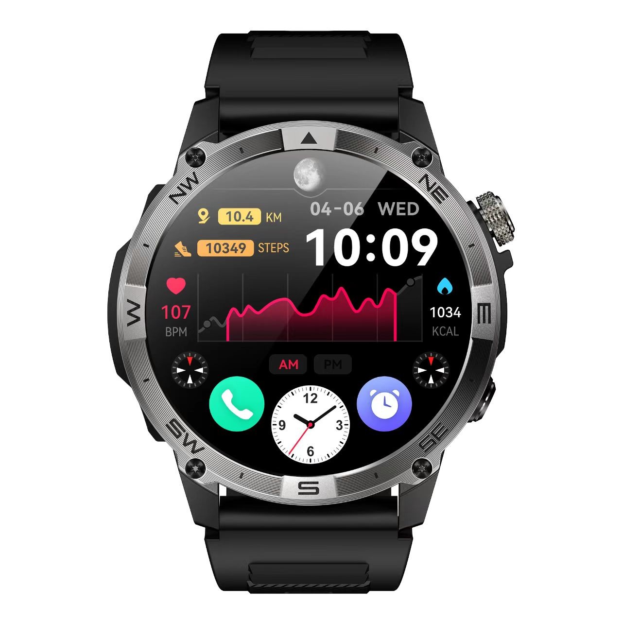 HK08 GPS Smart Watch 1.43 Inch AMOLED Screen 530mAh Battery
