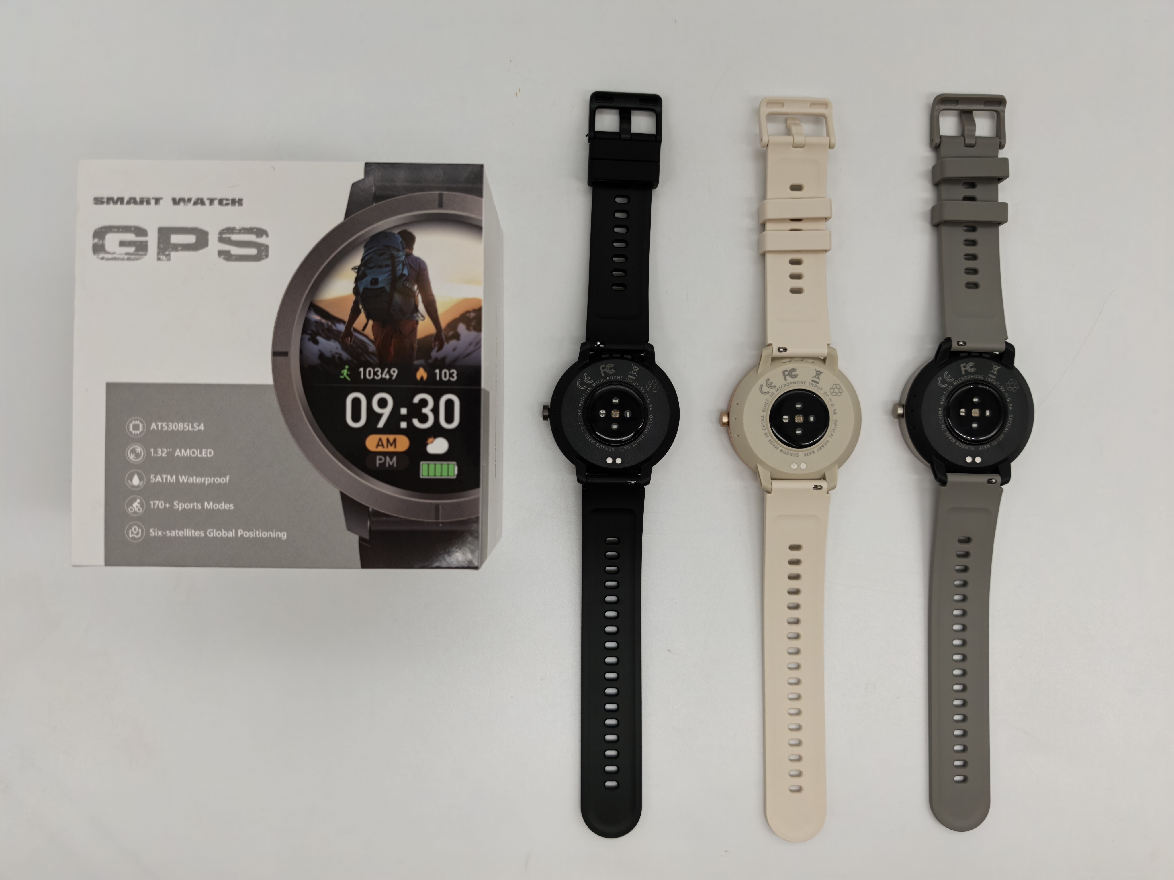 Outdoor 2025 150 Sport Compass GPS Smart Watch with 1.32-Inch AMOLED Display