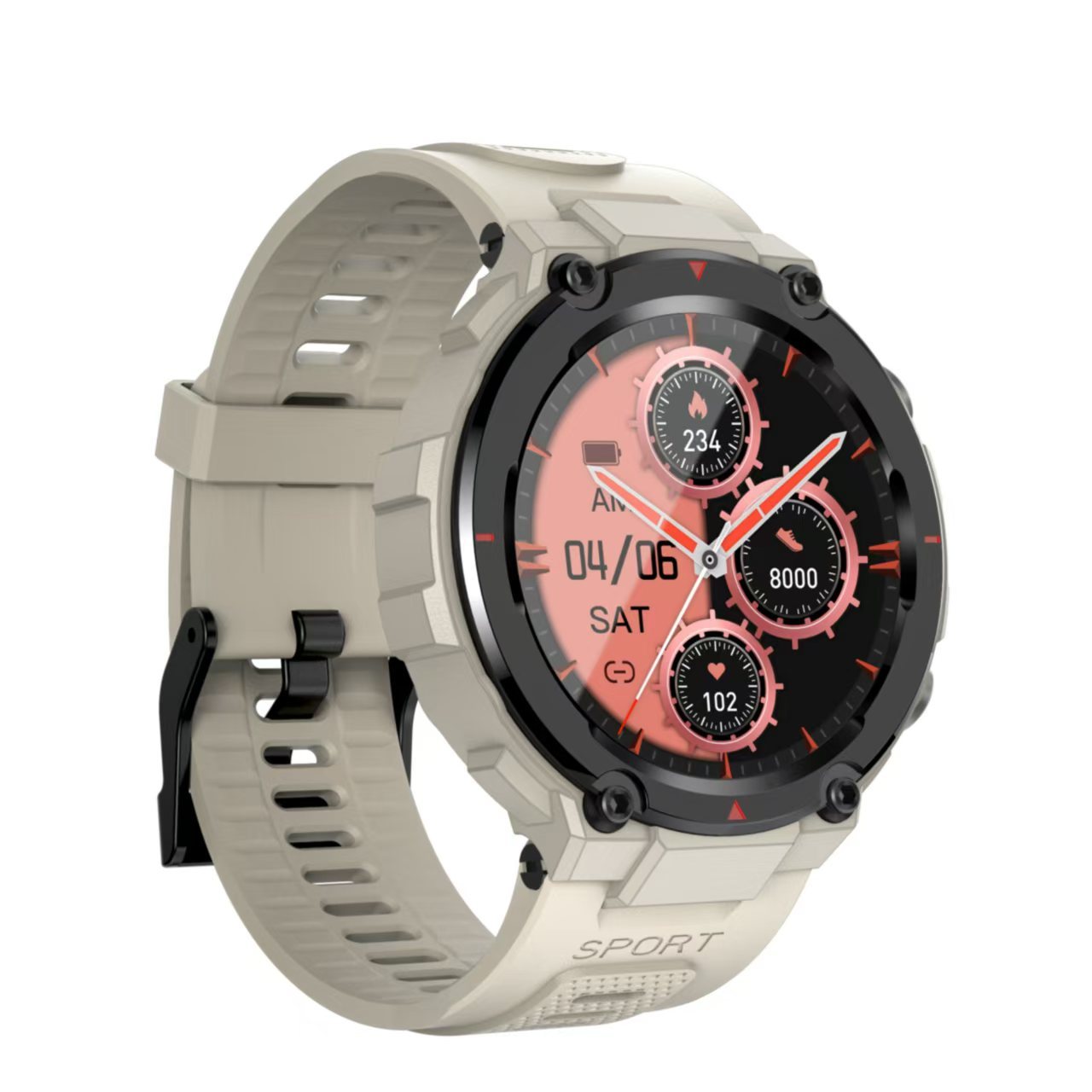Android G18 GPS Smart Watch - 1.32inch Round Screen, IP68 Waterproof, BT Call