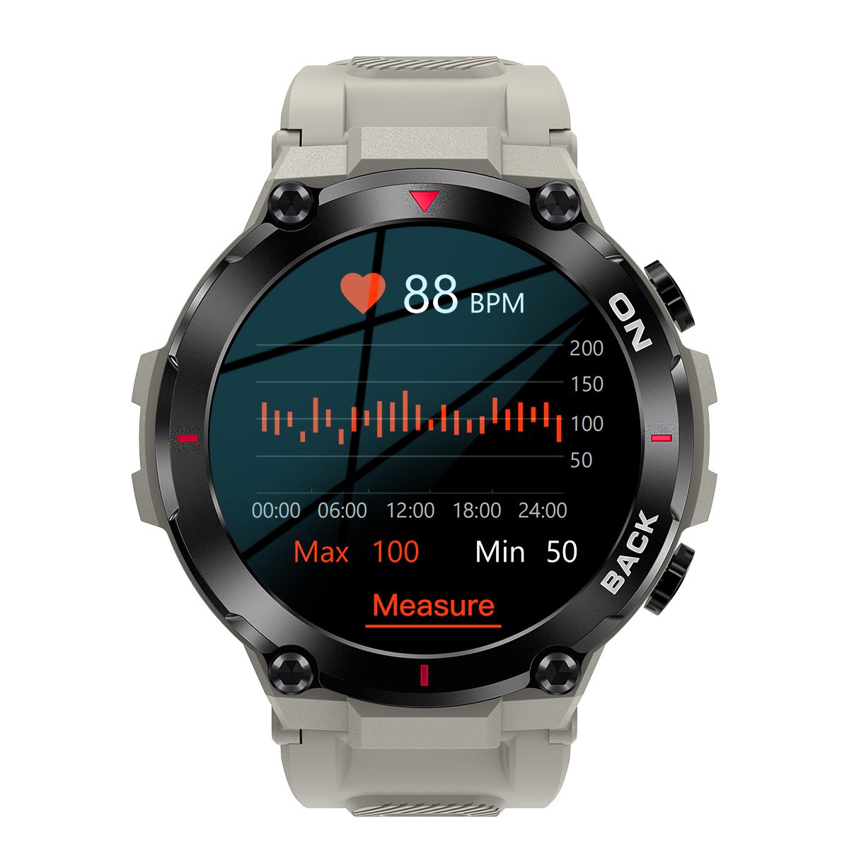 K37 AI Dial Smartwatch with GPS, Heart Rate, and Blood Oxygen Monitoring