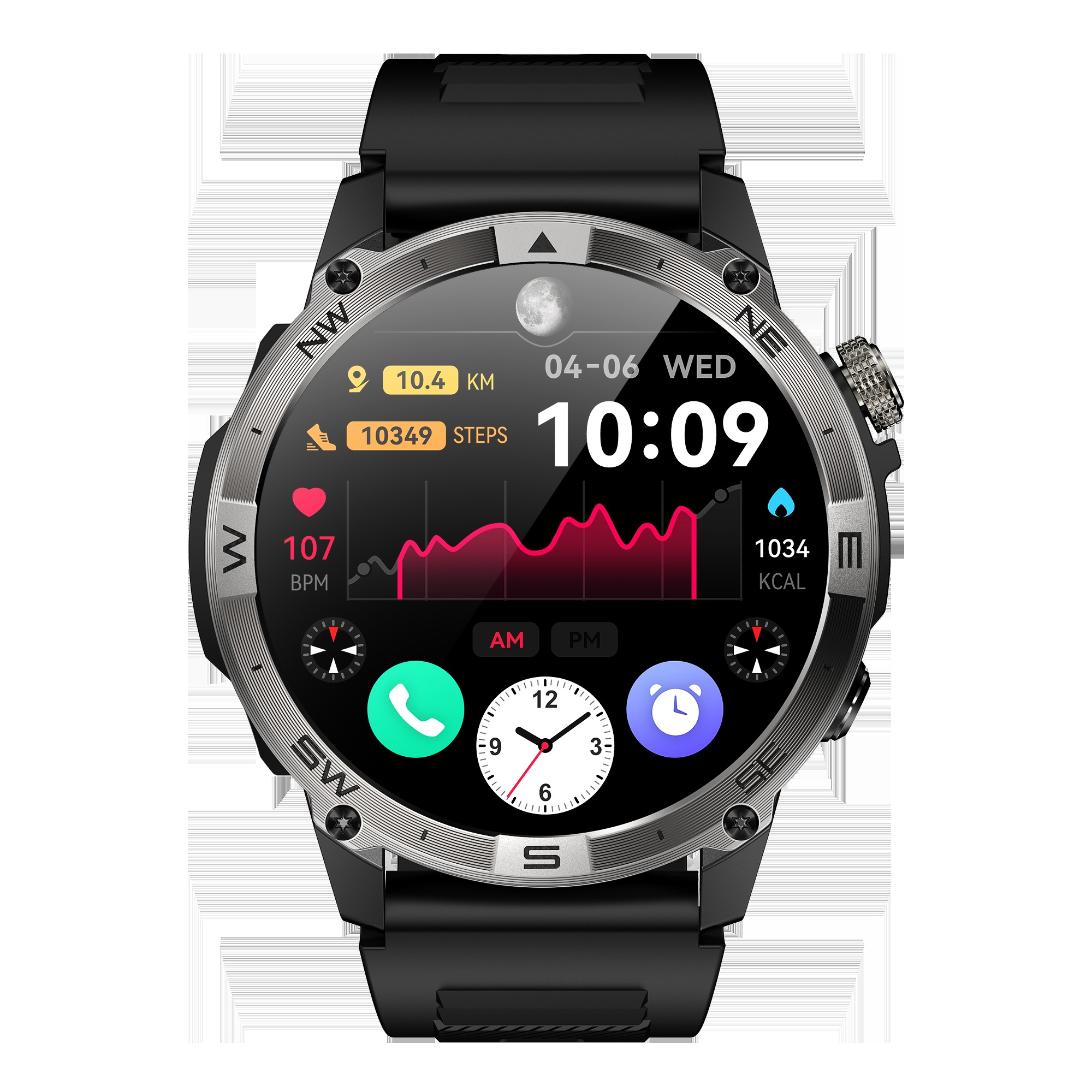 2024 HK08 1.43inch AMOLED GPS Smartwatch with Heart Rate Monitor