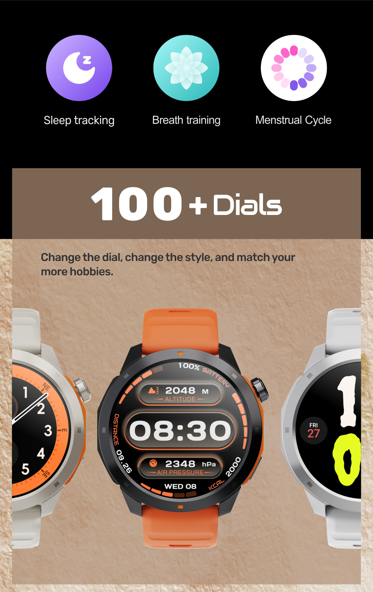 MG03 GPS Smart Watch with AMOLED Display and Bluetooth Calling for Men