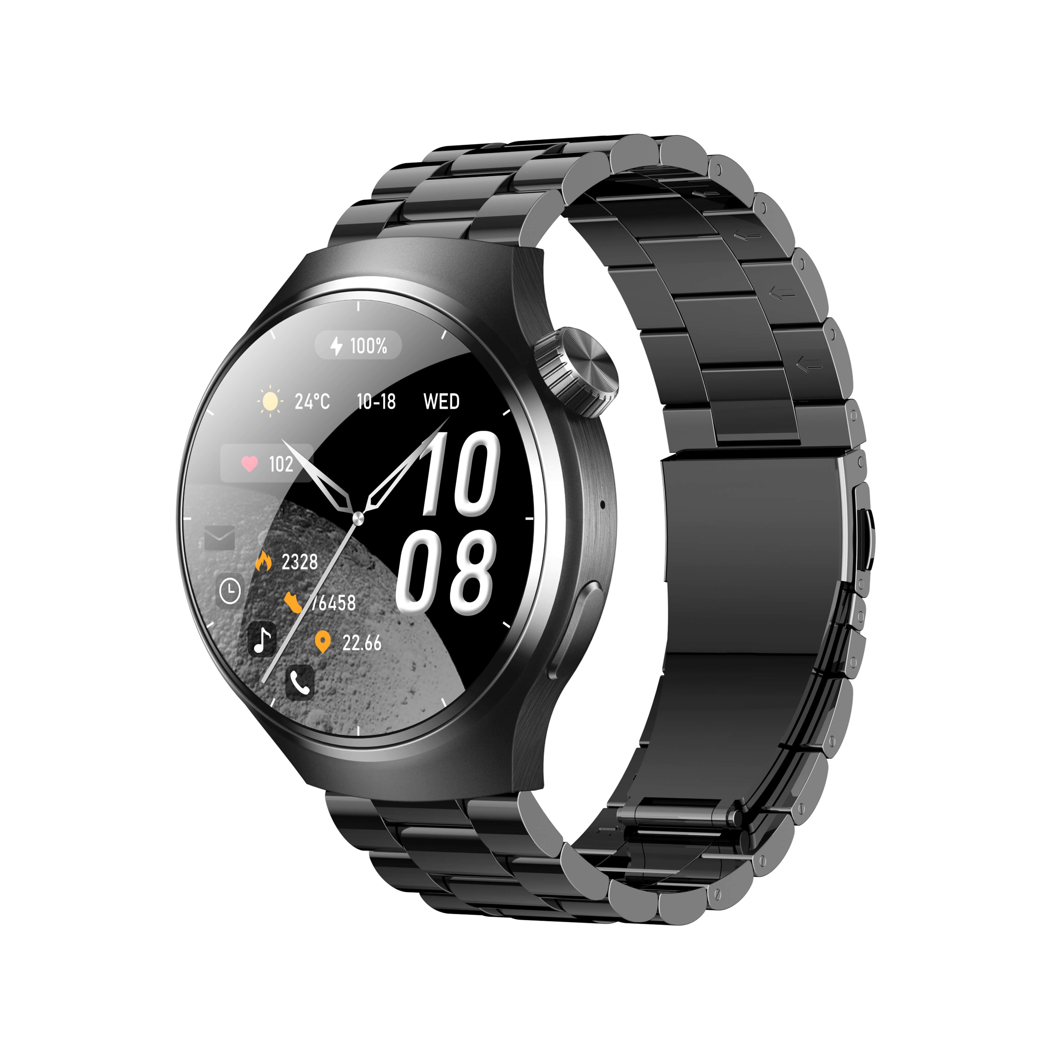 Y18 Smart Watch 1.52 Inch Round Screen GPS IP67 Waterproof Sports Modes