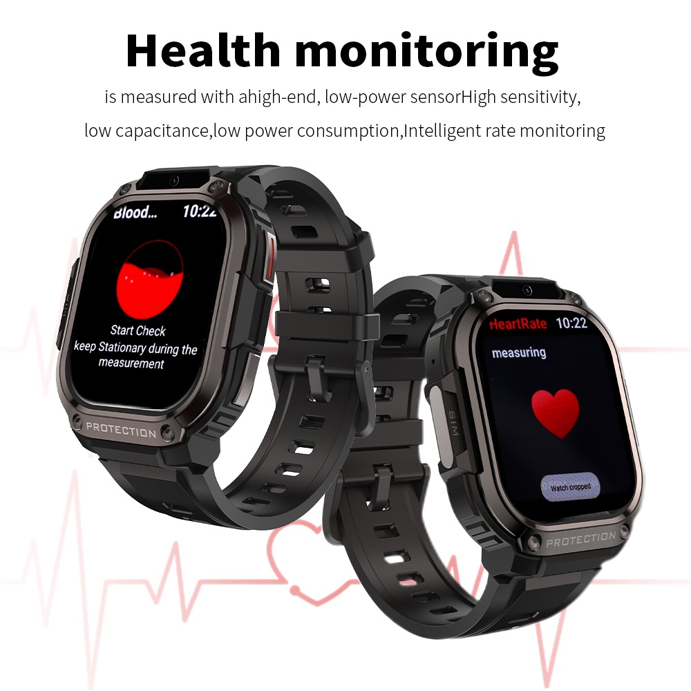 DM63 4G Smart Watch 2.13 Inch AMOLED Screen 930mAh Battery IP68 Waterproof