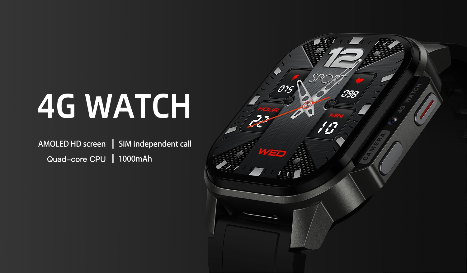 DM62 4G Smart Watch 2.13 Inch AMOLED Display 4GB RAM 64GB ROM
