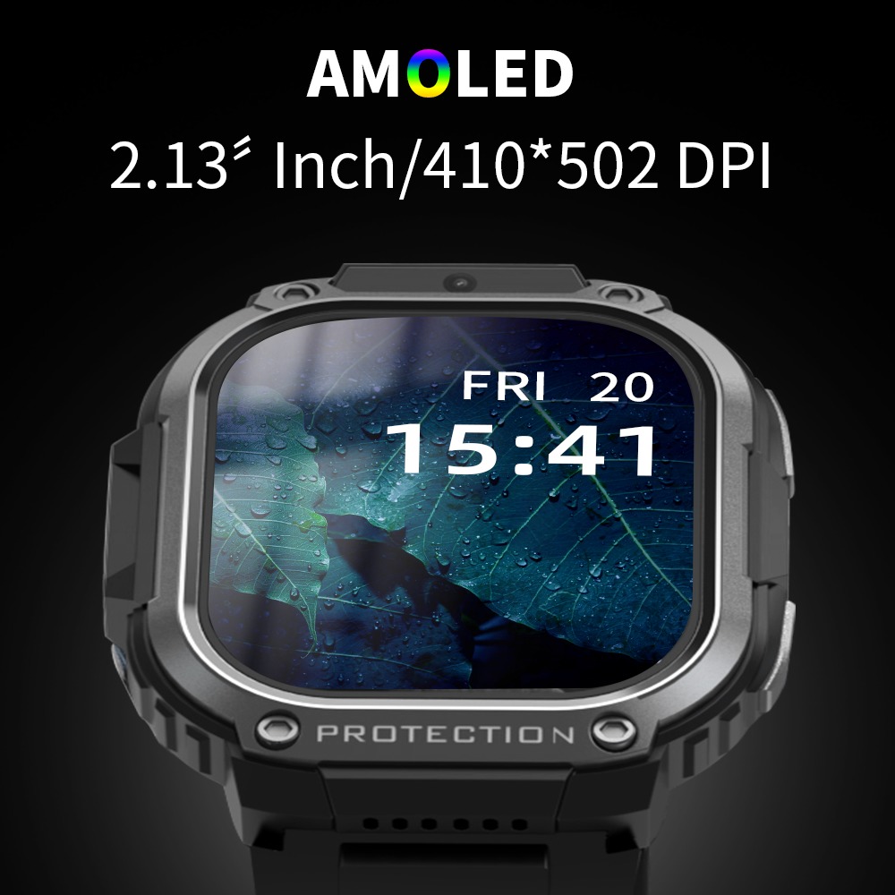 DM63 4G Android Smart Watch 2.13 Inch AMOLED IP68 Waterproof