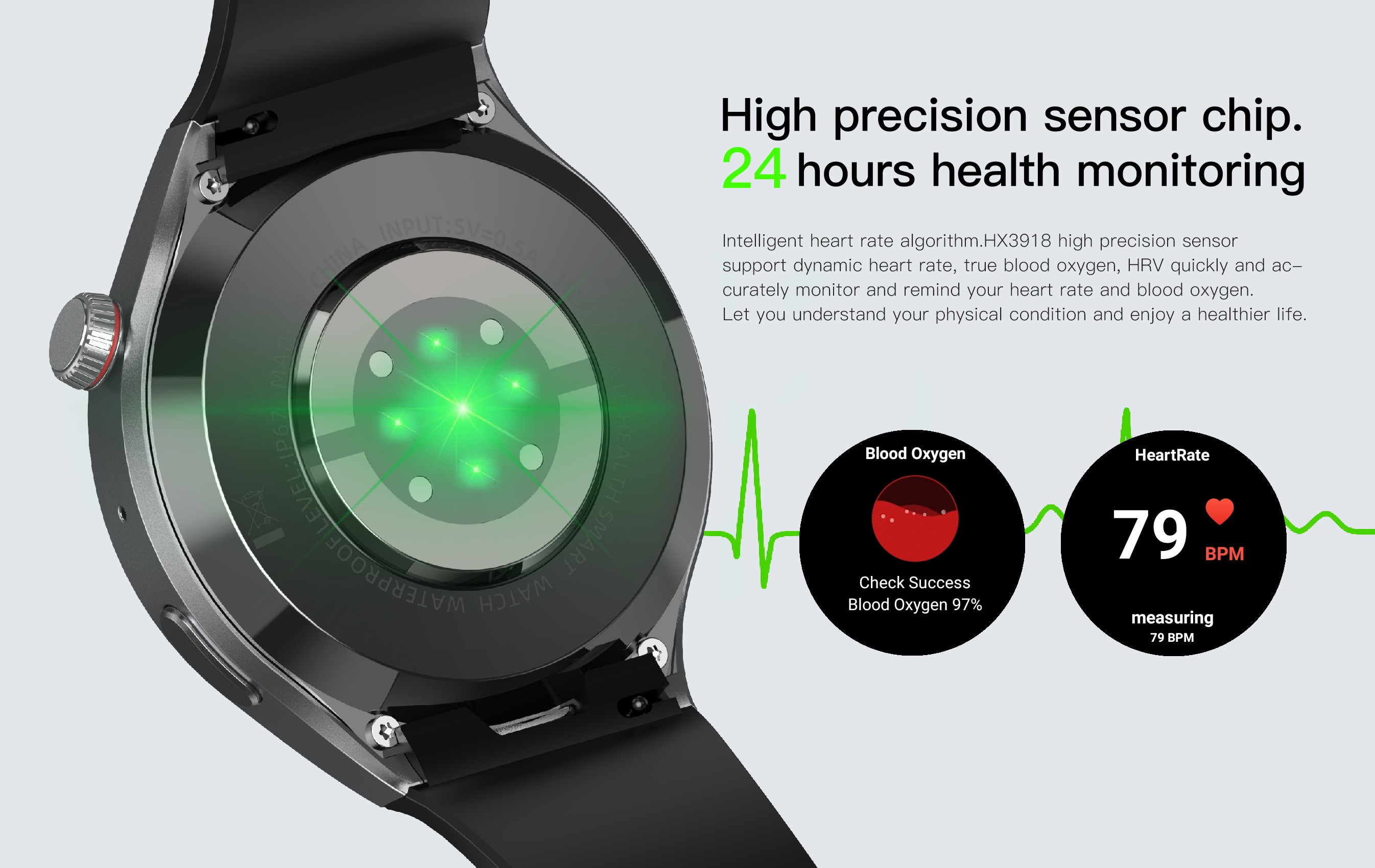 DM80 4G Smart Watch 1.43 Inch AMOLED Screen Android 8.1 1000mAh Battery