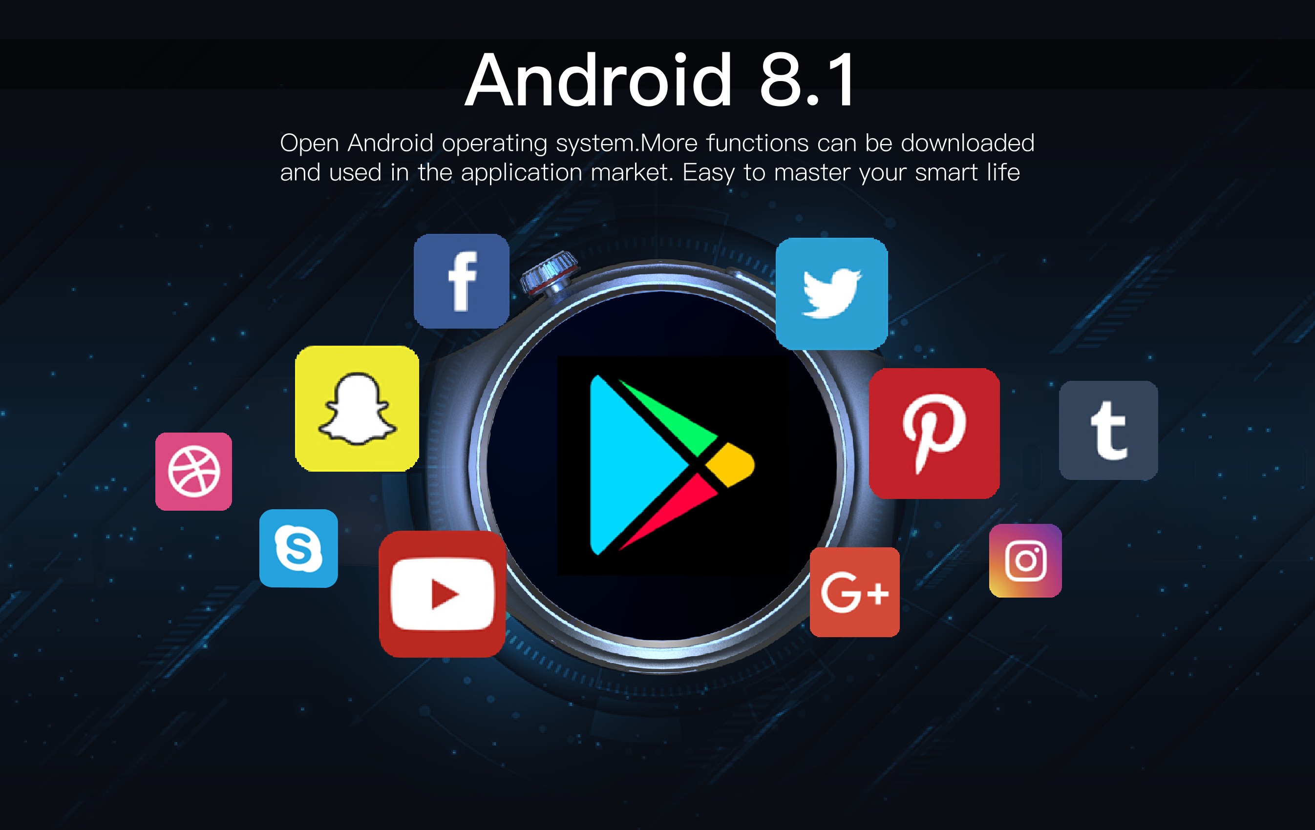 DM80 4G Smart Watch 1.43 Inch AMOLED Screen Android 8.1 1000mAh Battery