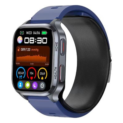 S18 Air Pump Blood Pressure Health Smart Watch With Blood Oxygen Uric Acid Monitor